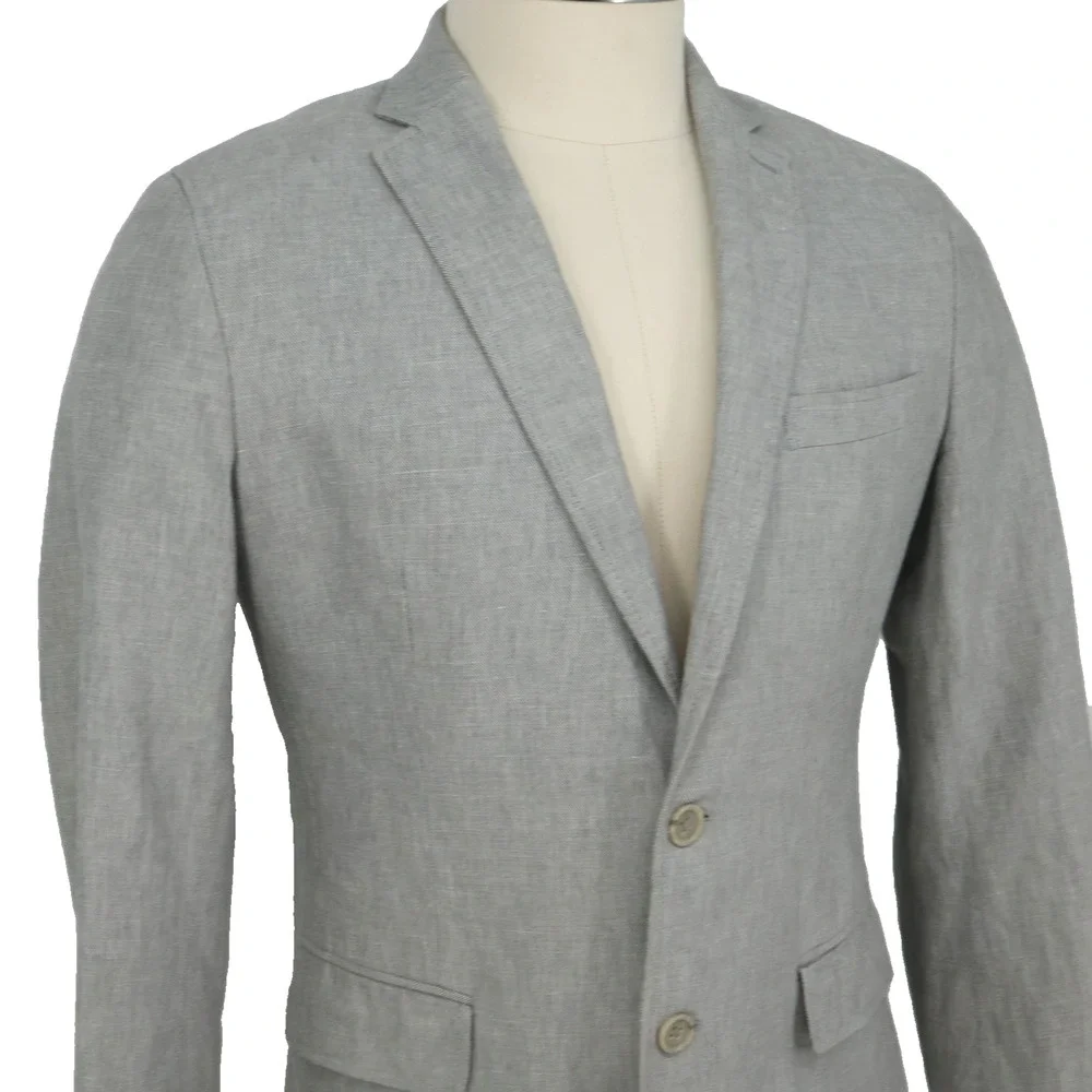 Banana Republic Sport Coat Mens 38R Light Gray Jacket Tailored Fit Blazer Preppy